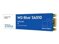 WD Blue SA510 WDS250G3B0B - SSD - 250 GB - inbyggd - M.2 2280 - SATA 6Gb/s - blå