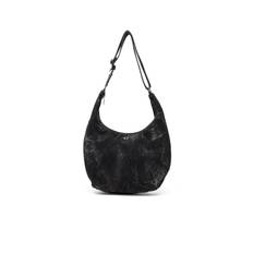 Diesel - Rave - Sac hobo en denim avec fermeture éclair - Sacs d'Épaule - Mixte - Noir