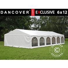 Partytelt Festtelt Exclusive 6x12m PVC, "Arched", Hvid