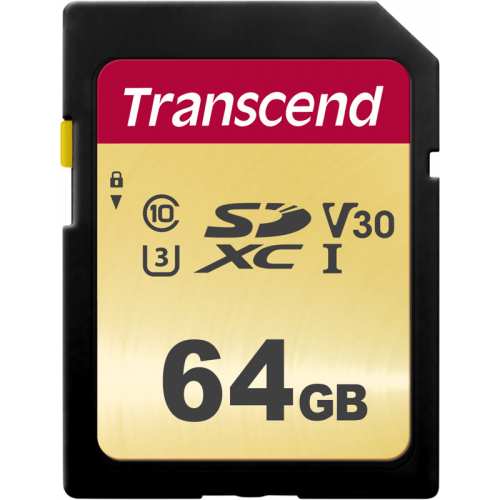 Transcend Gold 500S SD UHS-I U3, MLC (V30) R95/W60 64GB