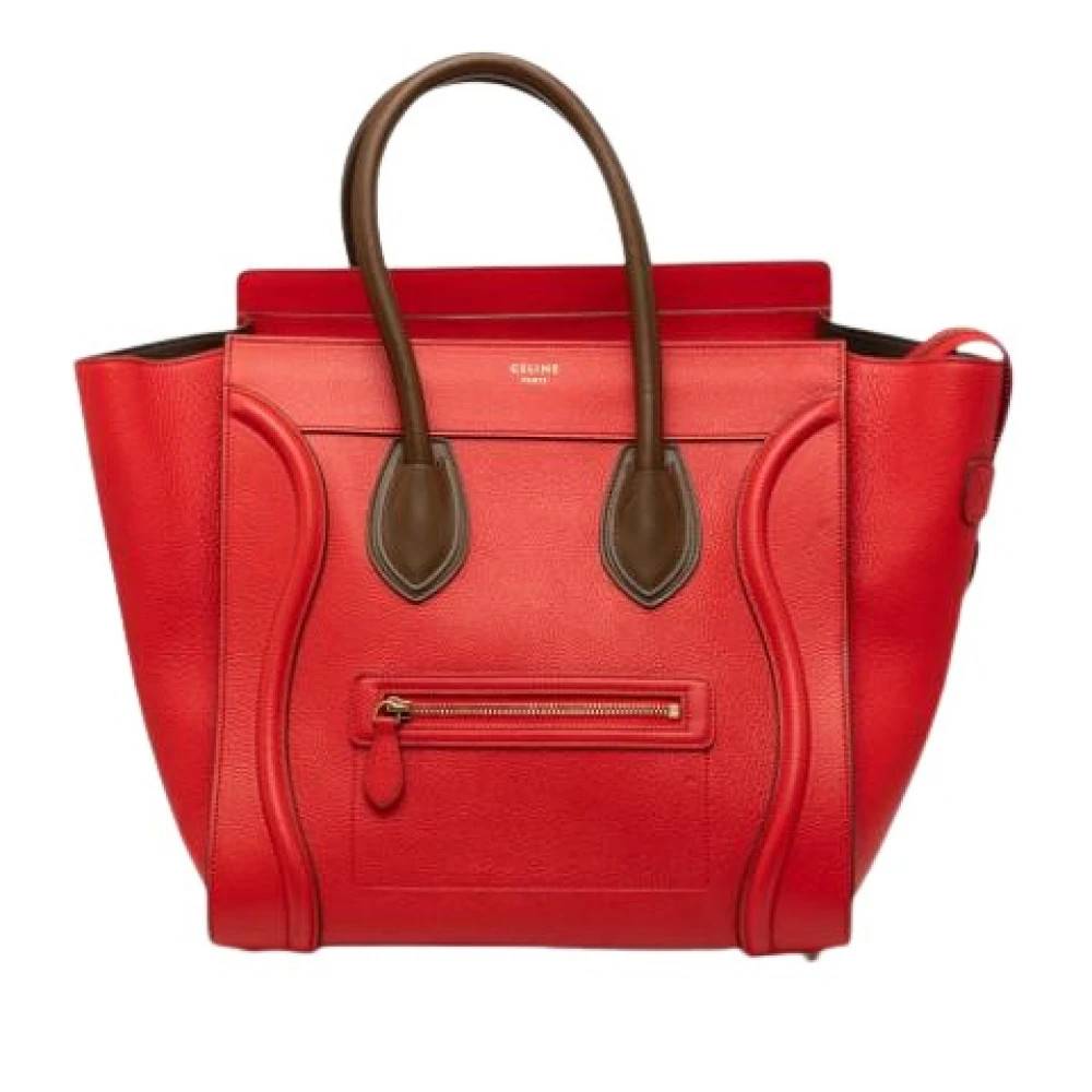 Celine Vintage Pre-owned Luggage Tote - Vintage - Dame - Rød - ONE SIZE - Læder