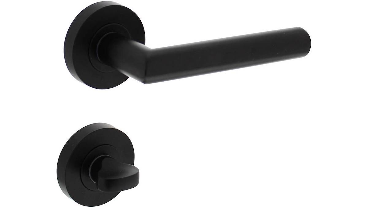 Dörrhandtag med toalettvred Intersteel Bastian svart - 0023.169309 - Svart