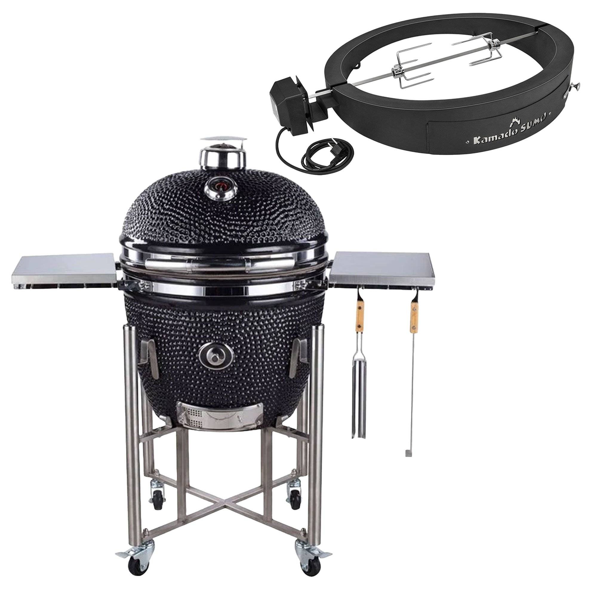 Kamado sumo Signature PRO grill + Grillmästarens rotisseri & pizzaugn