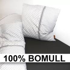 Lyxiga Kuvertlakan i 100% Bomull - 90 x 200 / 180 x 200 cm (storlek: 180x200 - Vit)