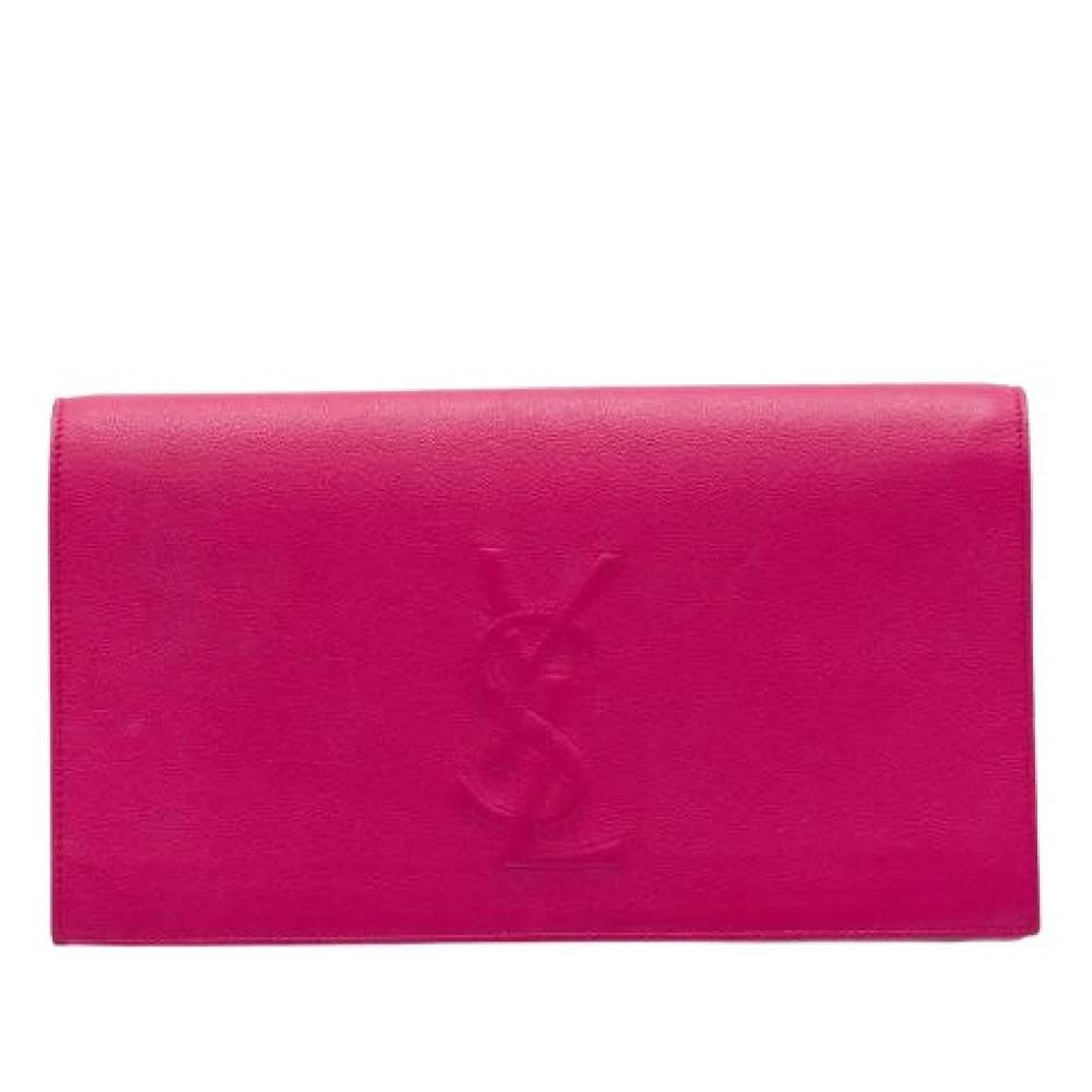 Yves Saint Laurent Vintage Pre-owned Laeder clutches - Vintage - Dame - Lyserød - ONE SIZE -