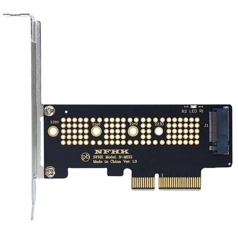 M.2 NVME SSD NGFF to PCIE 3.0 X4 Adapter PCIE M2 Riser Card Adapter Support 2230 2242 2260 2280 Size NVMe M.2 SSD
