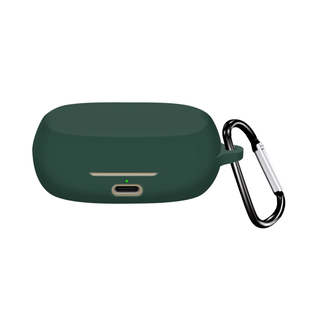 LindeCovers Jabra Elite 7 Active - Silikone Cover 3 Dark Green Silikonemateriale: Blødt og fleksibelt cover, der beskytter mod slag og ridser Skræddersyet pasform: Tilpasset Jabra Elite 7 Active for et sikkert og tæt fit Tykkelse: 2 mm Tilbehør: Karabinhage medfølger..