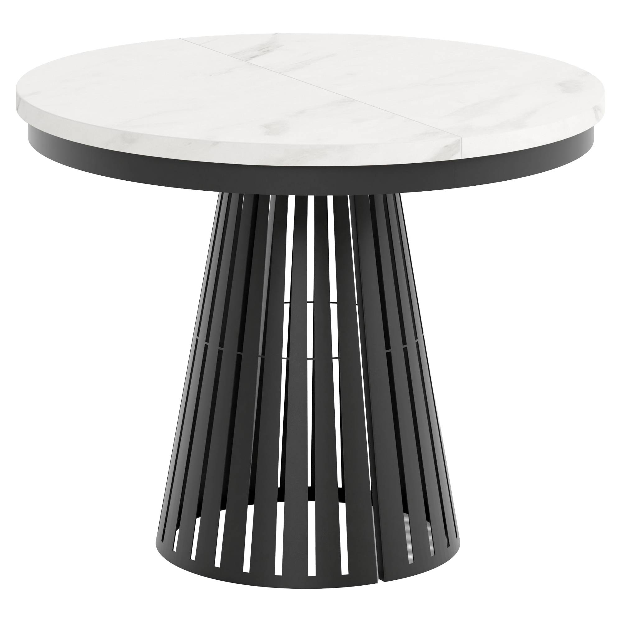Matbord Utdragbart Roros Bianco Marmor Ø100/176 cm