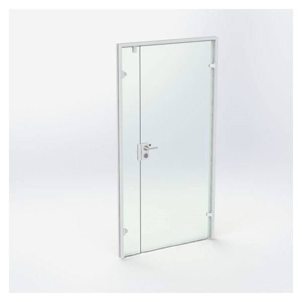 Dobbelt Glasdør - Hvid - M11: 1090 x 2090 mm - (1 aktiv 1 passiv)
