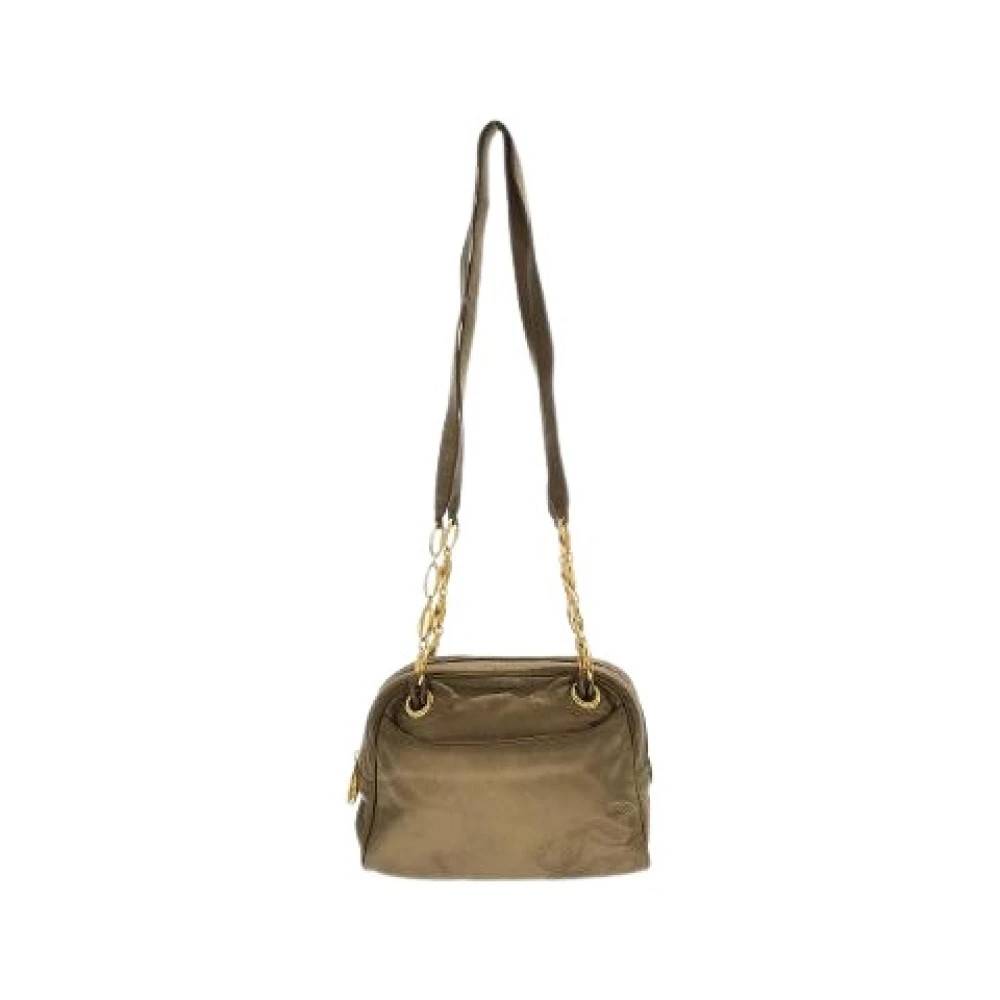 Loewe Pre-owned Pre-owned Læder Skuldertaske - Vintage - Dame - Brun - ONE SIZE - Uld