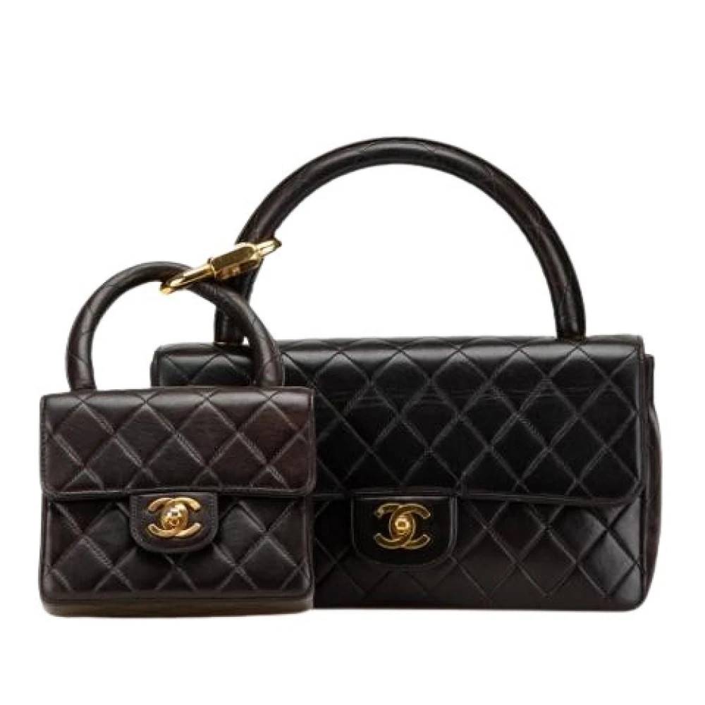 Chanel Vintage Pre-owned Vintage Håndtaske - Vintage - Dame - Sort - ONE SIZE - Uld