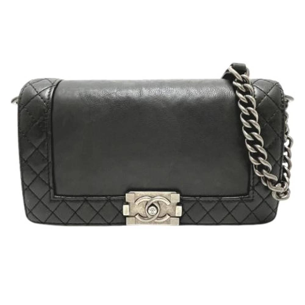 Chanel Vintage Pre-owned Boy Skuldertaske - Vintage - Dame - Sort - ONE SIZE - Uld
