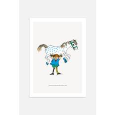 Postery - Pippi Is Strong Poster - Blå - size: 50x70 (50x70)