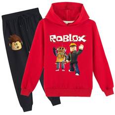 IC Roblox Hoodie Suit Barn Varm Hoodie Tøj Roblox Trykt Hoodie Rød CNMR 140cm 140cm
