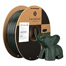 PETG-filament 1,75 mm kexcelled, kemisk beständighet, låg temperaturbeständighet, filament för 3D-skrivare, uppgradering av kartongrulle +/- 0,03 mm, 1 kg rulle (2,2 lbs), grön skog