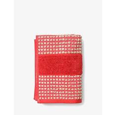JUNA Check Towel 50X100 cm Red/Sand |Röd |100  cm