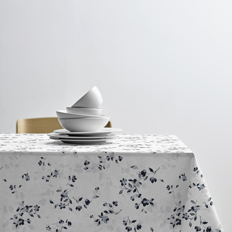 Södahl Cherry Blossom Akrylduk med antiglid - Grey - 100% Bomull