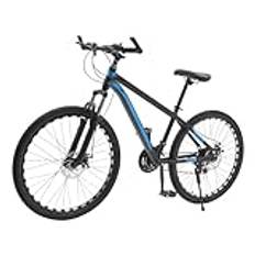 C-Juzarl Mountainbike 26 tum från 160–180 cm för kvinnor och män med 21 växlar och skivbroms cykel MTB hardtail, unisex (blå)