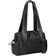 1pc Mini Gym Duffle Bag, Handheld Carry On Travel Luggage Bag, Shoulder Crossbody Bag For Clothes Storage - Black