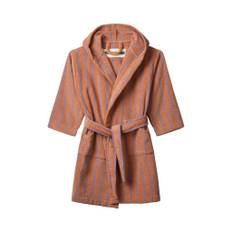 Bongusta - Naram Kids Bathrobe - Badrock för barn - camel & ultramarine - 5-7 years
