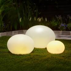 Rund solcellelampe 20 cm