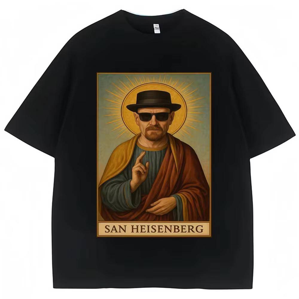 2026 Rolig Heisenberg Breaking Bad Grafisk Vintage T-shirt Unisex Dam Kreativitet Populära T-shirts Bomull Casual Kortärmad cm brown