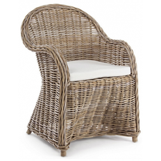 MARTIN Havestol i rattan H89 cm - Hvidtet natur/Lys natur