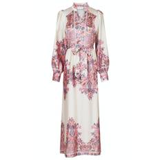 Neo Noir - Nova Paisley Border Dress - Light Pink