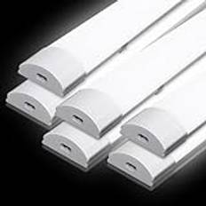 Jopassy 6x Neon LED 150 cm 48 W LED reglette vit neutral 4 000K led tub LED-taklampa IP65 LED-belysning garage neon LED hög ljusstyrka för garage verkstäder källare butik kontor parkeringsplats