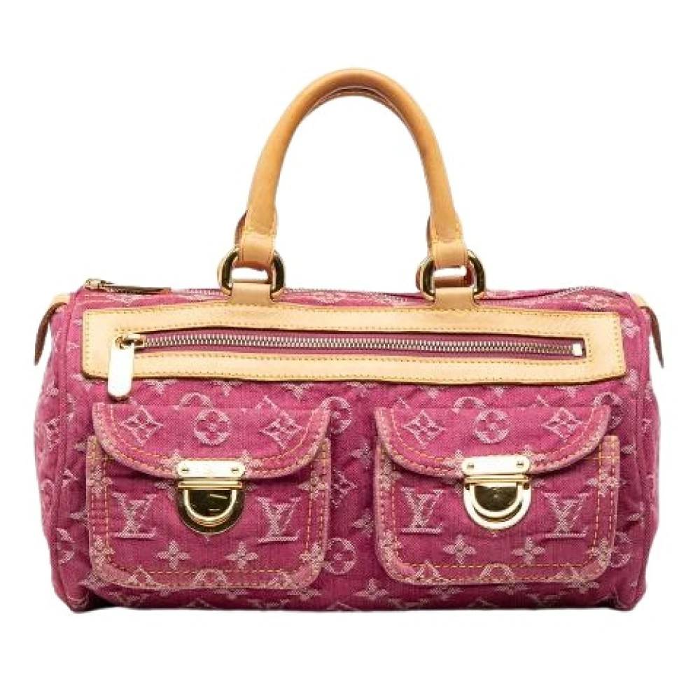 Louis Vuitton Vintage Pre-owned Monogram Denim Neo Speedy Håndtaske - Vintage - Dame - Lyserød - ONE SIZE - Denim
