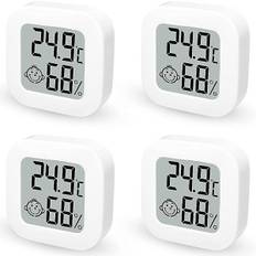 Pakke med 4 Digitale Hygrometer Indendørs Termometer Mini Luftfugtighedsmåler med Temperatur Luftfugtighedsovervågning