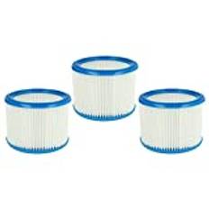 vhbw Filterset 3 x veckfilter kompatibelt med Nilfisk/Alto/Wap Aero 20, 21, 25, 26, 31 våt- och torrdammsugare – filter, patronfilter