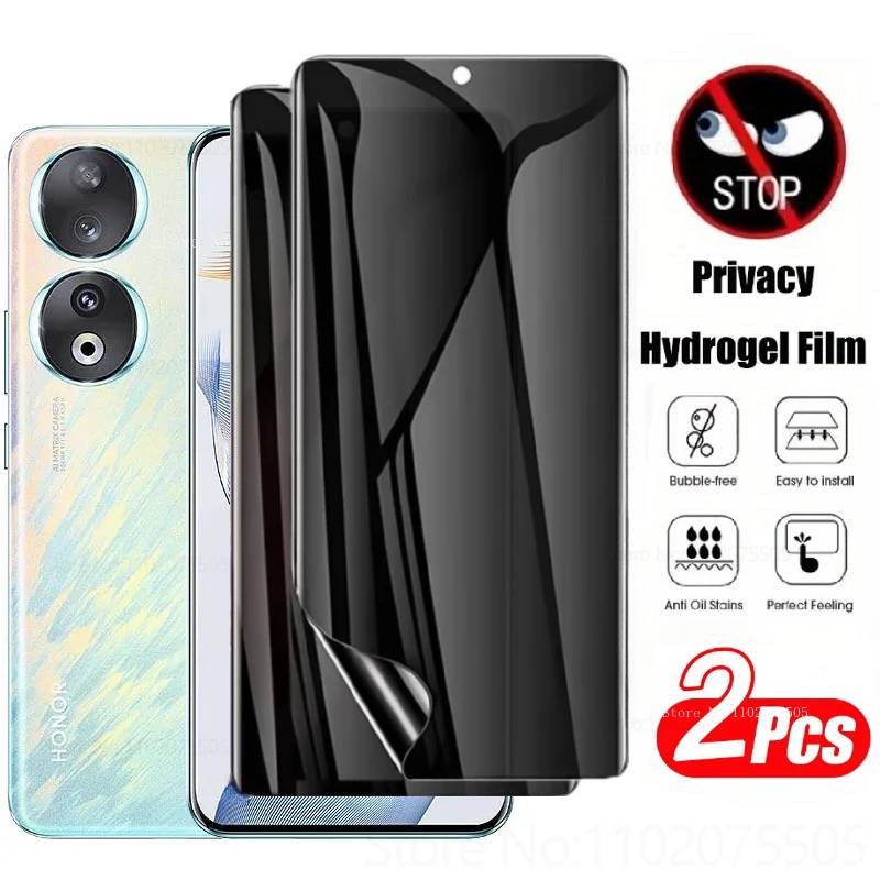 2Pcs Anti-Spy Hydrogel Film For Honor Magic 7 6 Pro 5 Lite 5G Privacy Screen Protector For Honor 300 200 100 Pro X9a X8a X7a