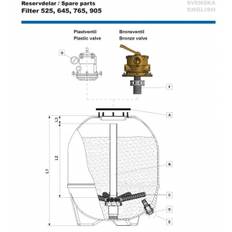Pahlén Sandfilter 525, 645, 765, & 905 Reservdelar