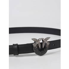 Pinko leather belt with Love Birds buckle and rhinestones - S