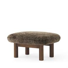 Audo Brasilia Ottoman Brun (Sheepskin Root) Dark Stained Oak