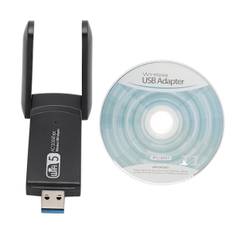 USB3.0 WiFi-adapter 2.4GHz 5GHz Dual 5Dbi Antenne WiFi Dual Band Netværksadapter til Windows 11 10 til OS X til Linux