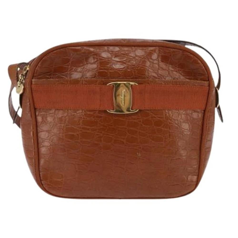Salvatore Ferragamo Pre-owned - Pre-owned Läder Crossbody Väska Vintage - Dam - ONE Size - Läder