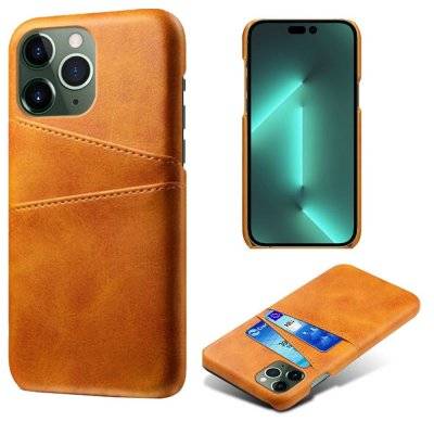 Läderskal Med Kortfack iPhone 14 Pro Cognac