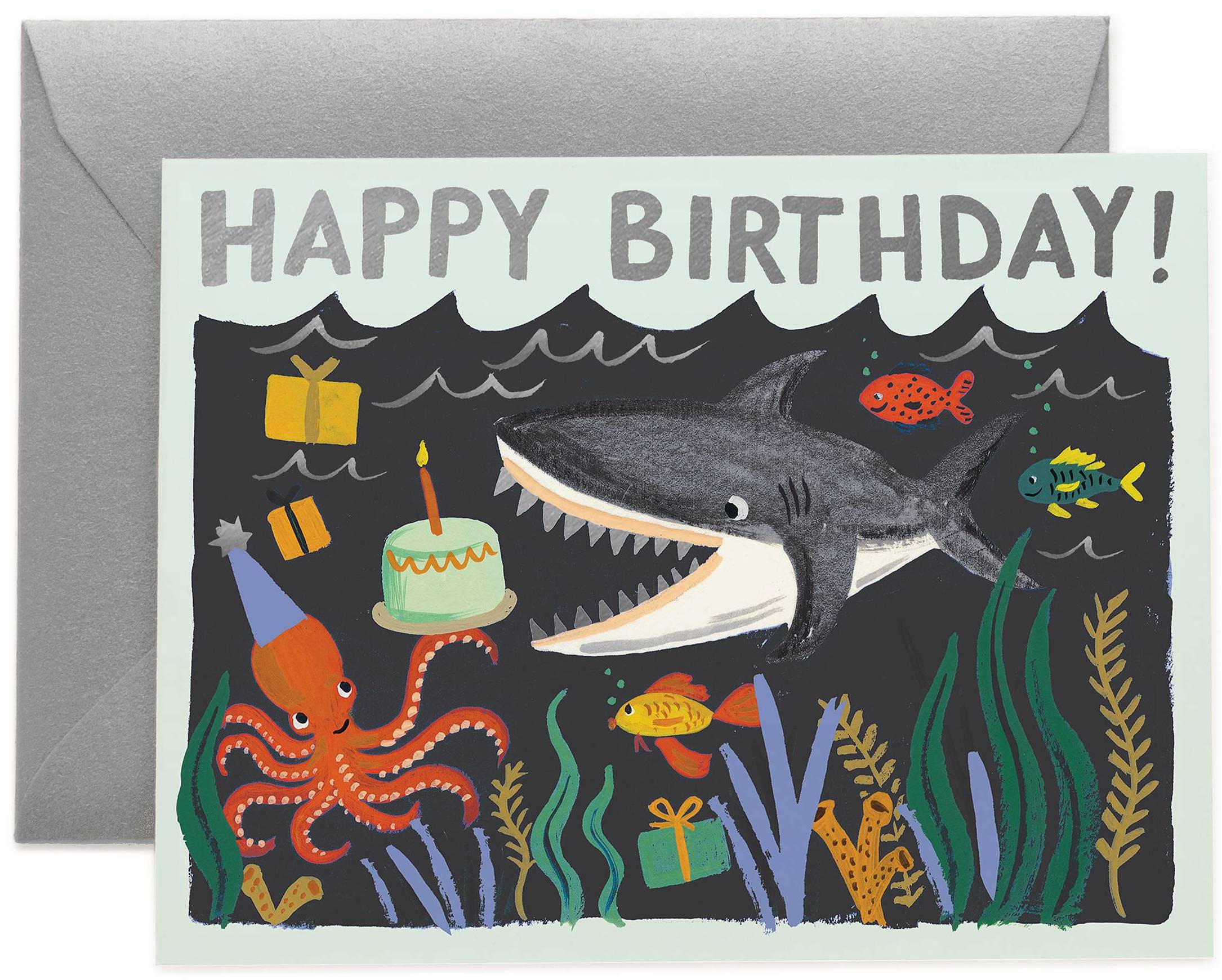 Rifle Paper Co. - Shark Birthday (Card + Envelope)