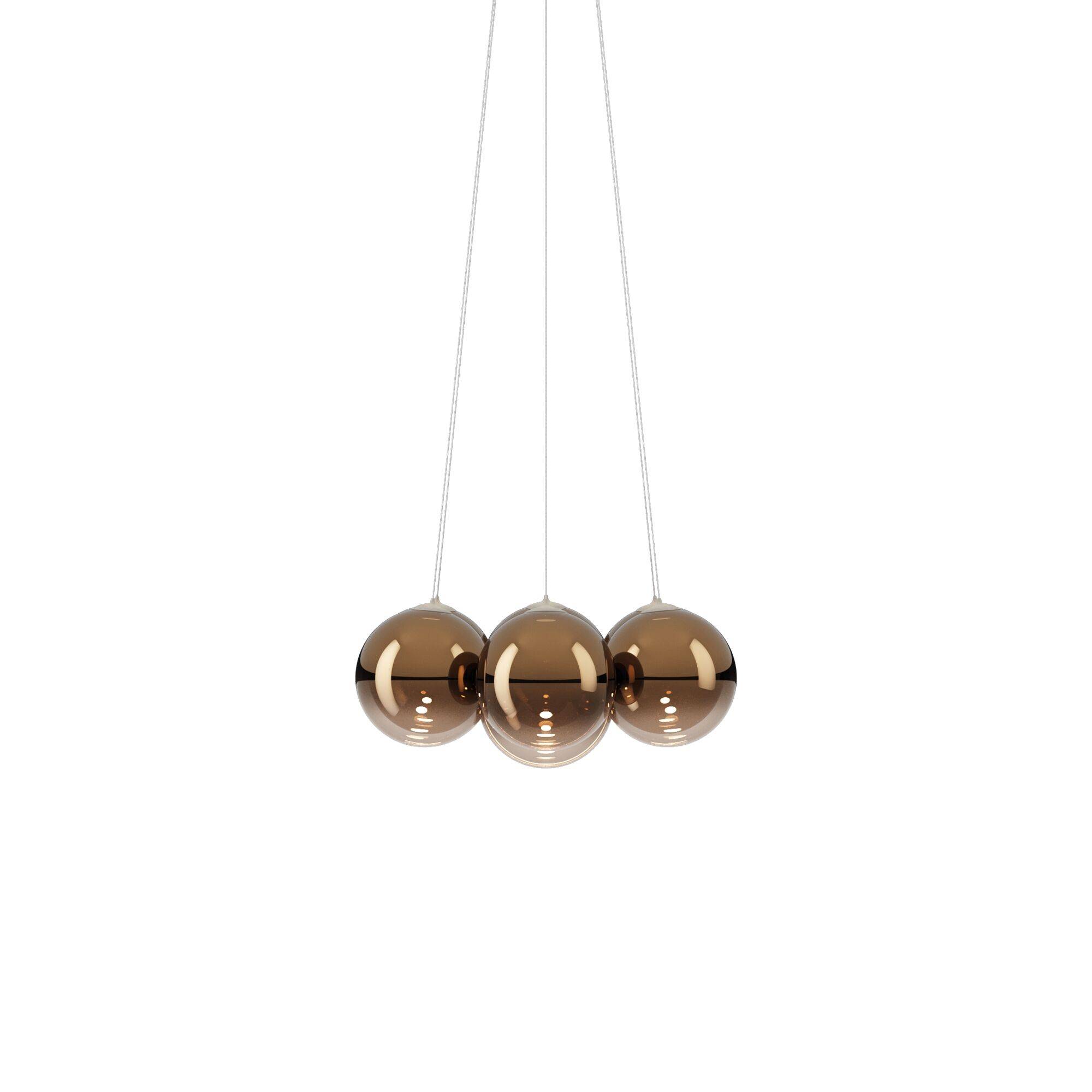 Random Cloud 7 Lysekrone Ø23 2700K Glossy Bronze/Glas.