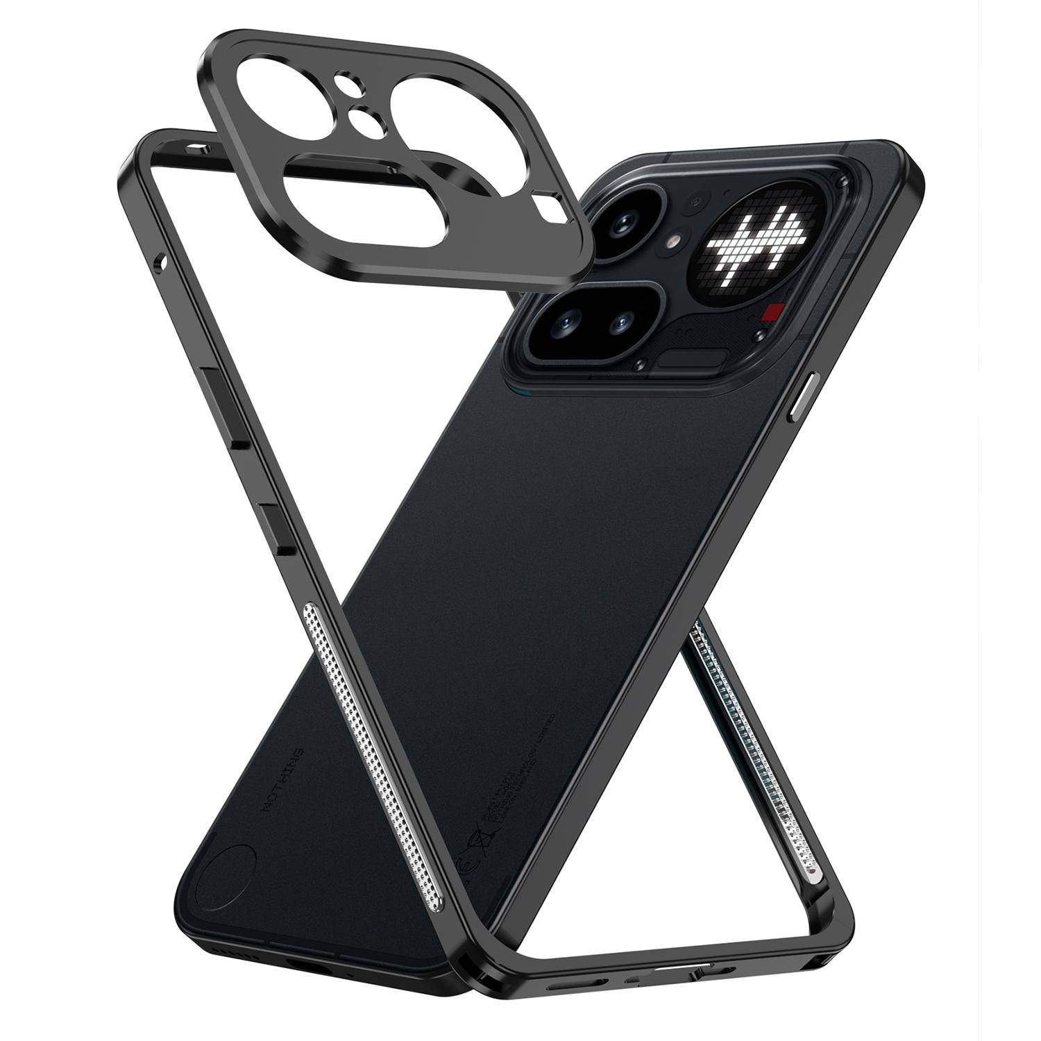 Avtagbart Spänne Fodral För Nothing Phone 4A Nothing Phone 4A Pro Aluminiumlegering Metallram Stötfångare Kameralins Skyddande Kåpa