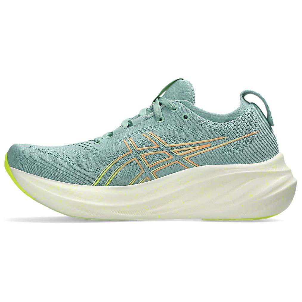 ASICS Gel Nimbus 26 Ljus Celadon Dam Sneakers Turkos Säkerhetsgul 1012B601-301 cm