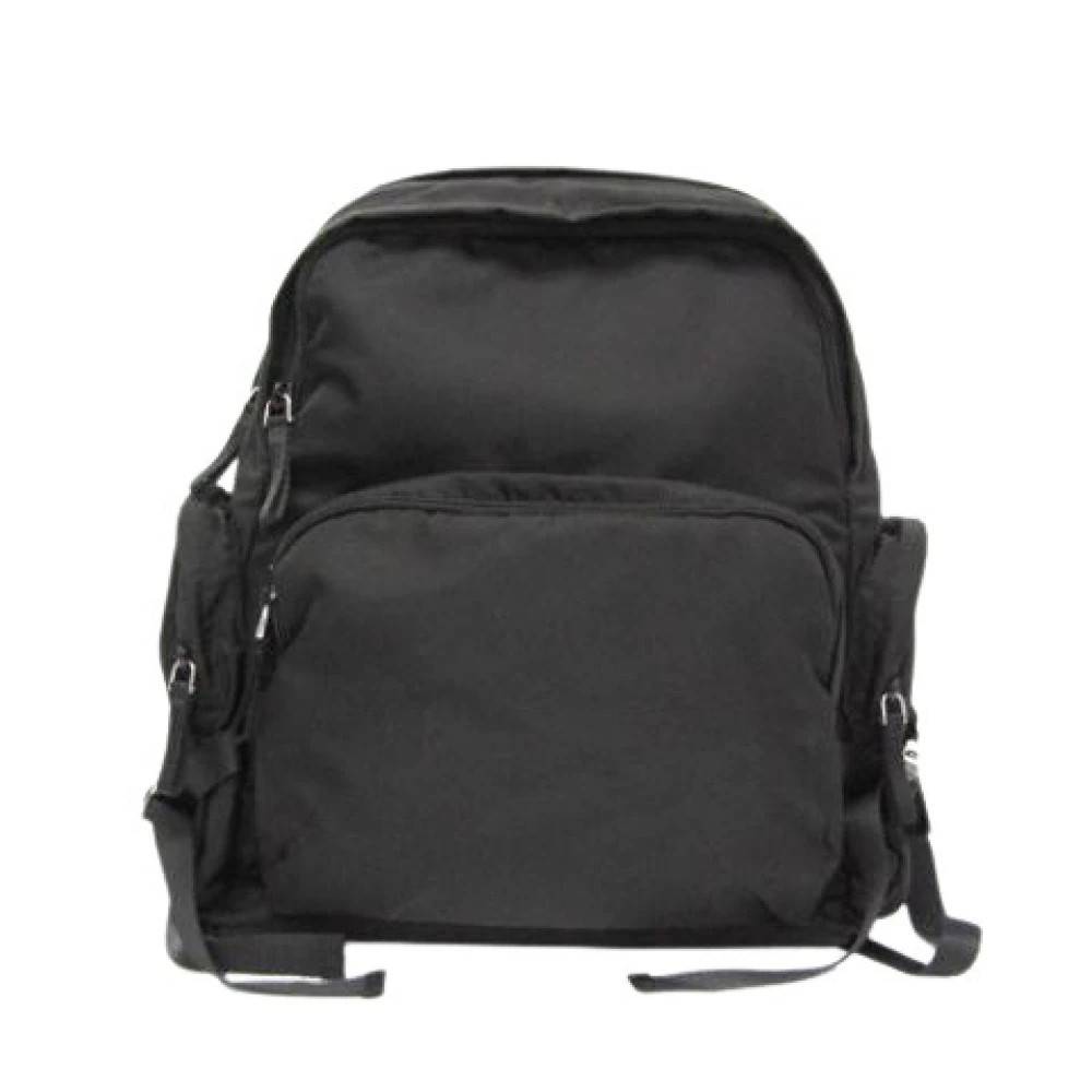 Prada Vintage Pre-owned Tessuto Montagn Vz0052 Rygsæk - Vintage - Herre - Sort - ONE SIZE - Uld