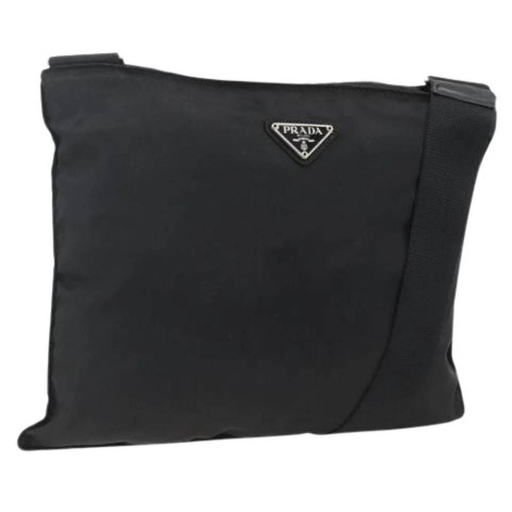 Prada Vintage Pre-owned Vintage Nylon Skuldertaske - Vintage - Dame - Sort - ONE SIZE - Uld
