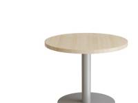 (ComputerSalg) Bord Marie, Ø1000 mm, højde 720 mm, Massiv birk og alugråt understel