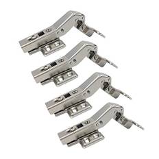 LIKERAINY 45 Grad Clip Top Winkelscharniere 35mm mit Dämpfung Scharnier für Polygonale Schranktür Topfscharnieren für Küchenschrank Kleiderschrank Möbel 4 Stück