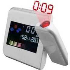 Lcd elektronisk klocka projektion digital väckarklocka snooze väder termometer led display