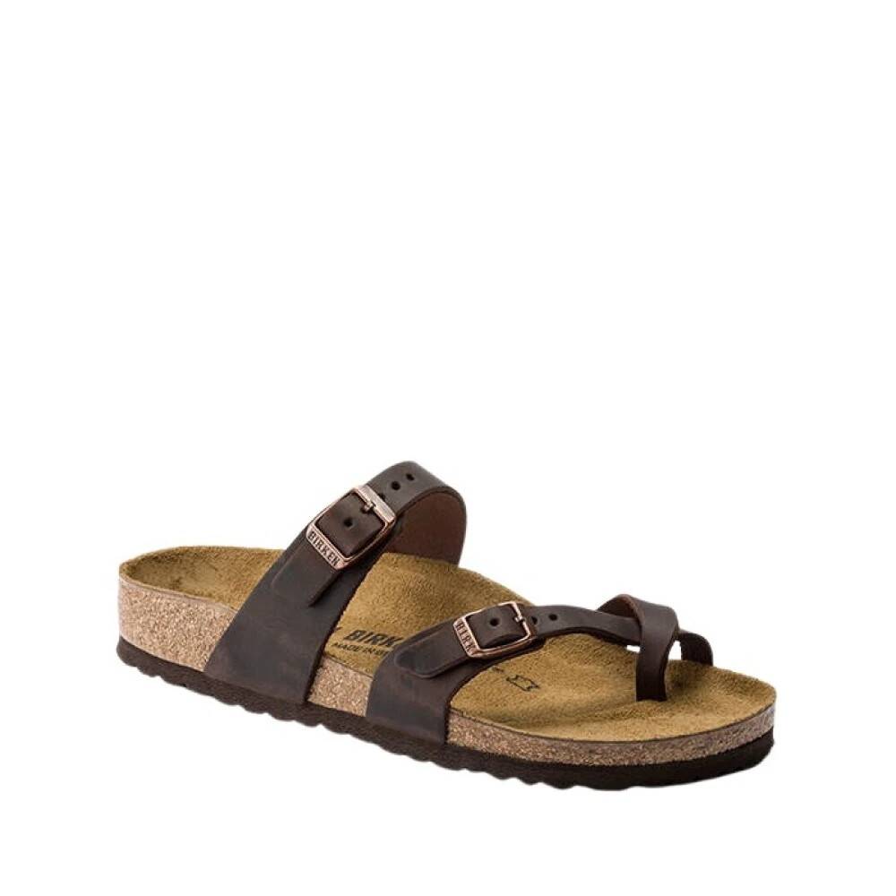 Birkenstock Mayari Oiled Leather Sandaler - Sko - Dame - Brun - 39 EU - Uld