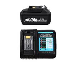 Makita 18V batteri, uppladdningsbart, litiumjoncell 6.0Ah with Charger